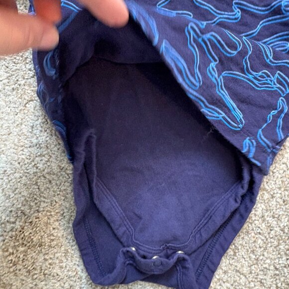 Rockets of Awesome Mini Bamboo Longsleeve Bodysuit size 3-6 Months Navy - Picture 5 of 11
